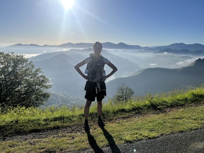 Hannah de Maagt in the mountains